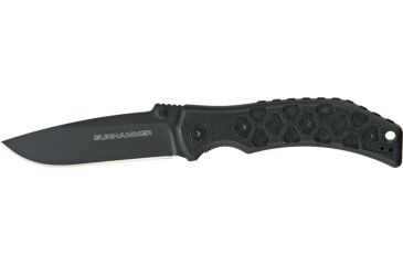 Image of Fox Gun Hammer Folding Knife,Black Stainless Clip Blade, Black G10 Handle FOX120TC