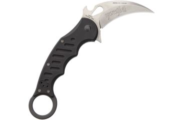 Image of Fox Karambit Black Stonewashed Folding Knife,3in,Stonewash,Black,Aluminum Handle FOX478BSW