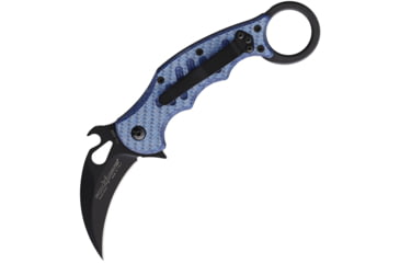 Image of Fox Karambit Framelock Folding Knife, Blue twill G10 handle, FX-599BLT