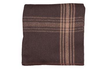 Image of Fox Outdoor Camel-Striped Brown Wool Blanket, ., 818-10