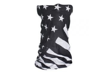Image of Fox Outdoor Motley Neck Gaiter Polyester, Black and White Flag, 83-900