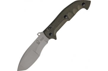 Image of Fox Trakker Meskwaki Folding Knife,6.75in closed,N690Co Cobalt Vanadium Stainless Blade,Green Micarta Handle FOX500