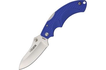 Image of Fox USA Forza Folding Knife,4.625in closed,Stainless Sheepsfoot Blade,Textured Blue Frn Handle FOXFRZSPBL