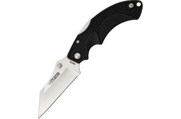 Image of Fox USA Drago Folding Knife,4.625in closed,Wharncliff Blade,Textured Black Frn Handle FOXDRGWCBK