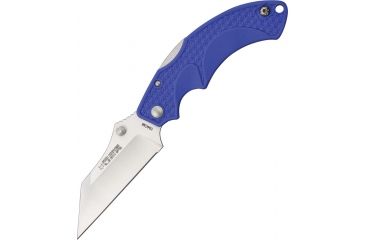 Image of Fox USA Drago Folding Knife,4.625in closed,Wharncliff Blade,Textured Blue Frn Handle FOXDRGWCBL