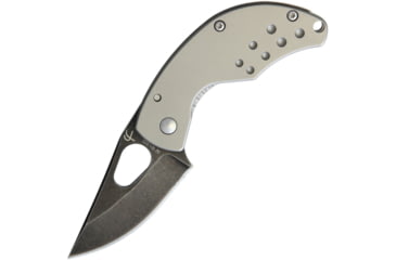 Image of Fred Perrin Le Nano Framelock Folding Knife, 2in Black Stonewash 440C SS Blade, Matte Finish Titanium Handle, Thumb Pull, Pocket Clip Limited Edition First Run Of 500, FPNANO