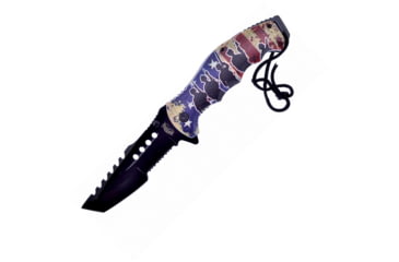 Image of Frost American Soldier Linerlock A/O Folding Knife, 3.75 black finish partially serrated stainless mo, ABS handle, FC-79A