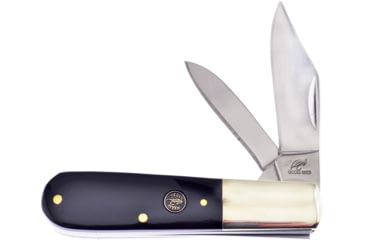 Image of Frost Barlow Buffalo Horn Folding Knife, 3.88in Closed, Mirror 440 Stainless Clip/Pen Blades, Buffalo Horn Handle, OC-163BH