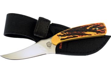 Image of Frost Bear Hunter Deer Slayer Fixed Blade Knife, 3.25in, Honey, Jigged Bone Handle FBH534HB