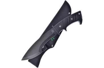 Image of Frost Bowie Knife Tac Xtreme 12in overall, 7.5 black finish stainless blade, Black rubber handle, TX-25B