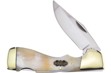 Image of Frost Choctaw Lockback Steel Warrior Folding Knife, Ox horn handle, SW-405OX