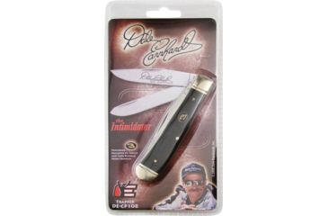 Image of Frost Earnhardt Trapper Folding Knife,Stainless Steel,Clip and Spey,Cape Buffalo Horn Handle FDECP108