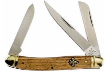 Image of Frost ECS Stockman Zebra Wood Folding Knife,Clip,Spey and Sheepsfoot,Zebrawood Handle FECS509ZW