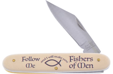 Image of Frost Fishers of Men Folder Novelty Folding Knife, Ivory POM handle, N-227