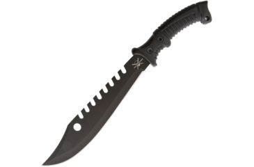 Image of Frost Fixed Blade Knife, 10in, 3Cr13 Stainless Steel, Standard Edge, Sawback, Black Handle FTX3117