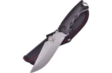 Image of Frost Fixed Blade Knife, 4.5in, 3Cr13 Stainless Steel, Standard Edge, Black, Rubber Handle FTX01BLK
