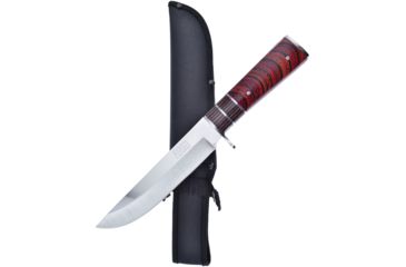 Image of Frost Fixed Blade Knife, 7.5in, 3Cr13 Stainless Steel, Standard Edge, Mirror Polish, Pakkawood Handle FSHP2002