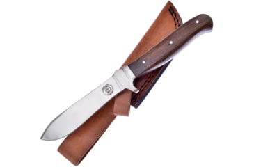 Image of Frost Rosewood Fixed Blade Knife, 9.25in Overall, 4.25in, Satin Stainless Blade, Rosewood Handle, Leather Sheath, CW-1003DW