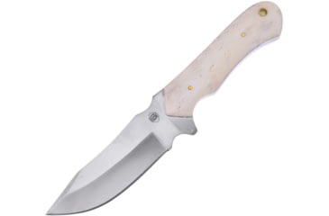 Image of Frost Fixed Blade White Bone Knife, 4.75 satin finish stainless blade, White smooth bone handle, CW-502SB