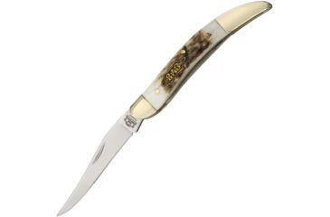 Image of Frost HSB Toothpick Folding Knife,Long Clip,Deer Stag Handle FHSB109DS