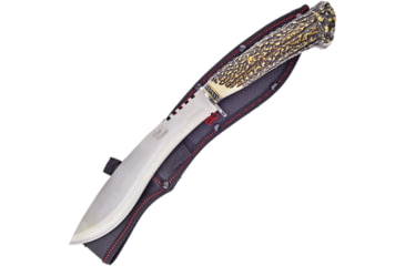 Image of Frost Hunting Knife, 14.25in Overall, 8.5in, Satin Finish Stainless Blade, Imitation Stag Handle, Nylon Sheath, SW-607SBR