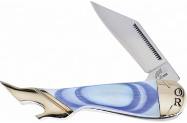 Image of Frost Leg Folding Knife, Blue swirl pearl resin handle, OC-183BW