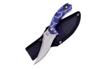 Image of Frost Lightning Fixed Blade Knife, 7in Overall, 3.25in, Satin Finish Stainless Blade, Blue Camo ABS Handle, Nylon Sheath, OC-125B/BL