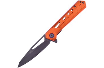 Image of Frost A/O 3Cr13 Folding Knife, 4.75in Closed, 3.75in Gray Coated 3Cr13 Stainless Blade, Orange Aluminum Handle, TX-57OG