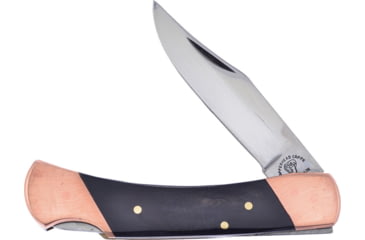 Image of Frost Lockback Copper Copperhead Creek Folding Knife, 2.75in mirror finish stainless clip point blade, Buffalo horn handle, CHC-536BH/C