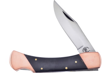 Image of Frost Lockback Copper Copperhead Creek Folding Knife, 4in mirror finish stainless clip point blade, Buffalo horn handle, CHC-LB5BH/C