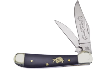 Image of Frost Locking Copperhead Buffalo Bulldog Folding Knife, Mirror SS Clip/Pen Blades, Buffalo Horn Handle, Nickel Silver Bolster, BDG-104CBH