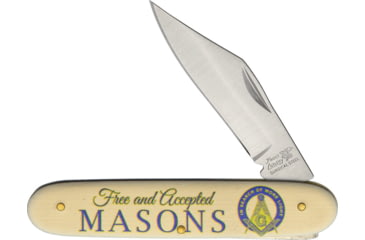 Image of Frost Masons Folder Novelty Folding Knife, Ivory POM handle, N-MAS2