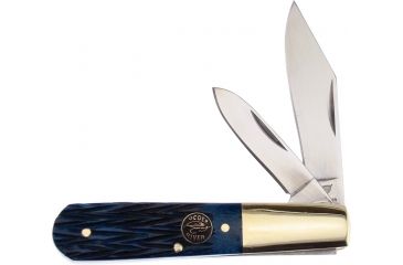 Image of Frost Ocoee River Barlow Folding Knife,Stainless Clip and Pen Blade, Blue Pick Bone Handle FOC163BLPB