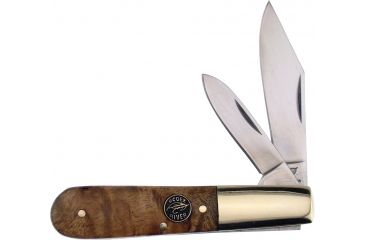 Image of Frost Ocoee River Barlow Folding Knife,Stainless Clip and Pen Blade, Desert Wood Handle FOC163DW