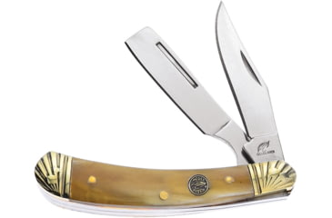 Image of Frost Razor Knife Ox Horn Folding Knife, Mirror SS Clip And Razor Blades, Ox Horn Handle, OC551OXH