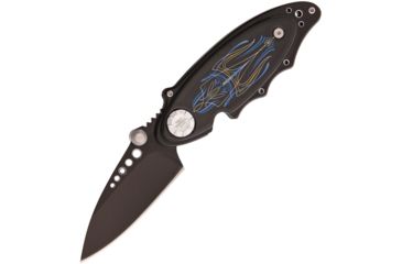 Image of Frost Russ Farrell Bl Pinstripe Tac Folding Knife,2.625in,Stainless Steel,Black Stainless Handle FRF3