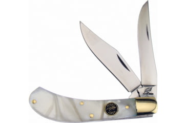 Image of Frost Saddlehorn Imitation Pearl Ocoee River Folding Knife, Imitation pearl handle, OC-528IP
