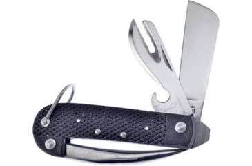 Image of Frost Seamans Knife, Satin finish stainless sheepsfoot, Marlin spike, a, Black ABS handle, OC-02B