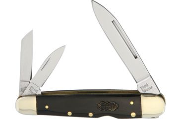 Image of Frost SW Lockback Whittler Buffalo Folding Knife,Stainless Steel,Standard Edge,Clip,Pen and Wharncliffe,Mirror Polish,Cape Buffalo Horn Handle, SW-116CBH