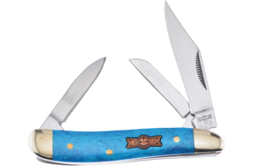 Image of Frost Swayback Uncle Lucky Folding Knife, Blue smooth bone handle, UL-195BLSB3