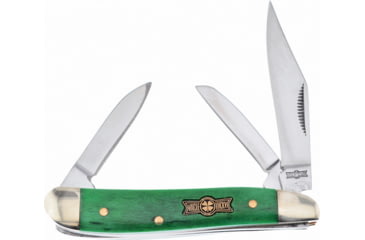 Image of Frost Swayback Uncle Lucky Folding Knife, Green smooth bone handle, UL-195GSB/3