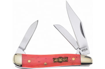 Image of Frost Swayback Uncle Lucky Folding Knife, Orange smooth bone handle, UL-195OSB/3