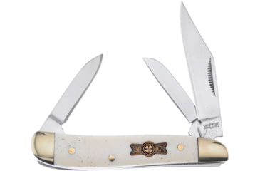 Image of Frost Swayback Uncle Lucky Folding Knife, White smooth bone handle, UL-195WSB/3