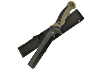 Image of Frost Tac Xtreme Fixed Blade Knife, 7in, Gray, Rubber Handle FTX076GYB