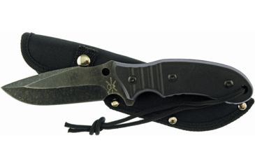 Image of Frost Tac Xtreme Fixed Blade Knife, 9in, 4.75in, Black Stonewash, Black, Composition Handle FTX056B