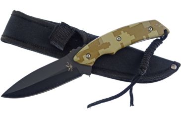 Image of Frost Tac Xtreme Fixed Blade Knife, 9in, 4in, Black, Green, Digital Camo Handle FTX026DGC