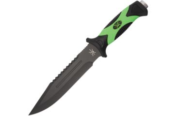 Image of Frost Tac Xtreme Zombie Fixed Blade Knife, 7.5in, Drop Point with Blood Groove, Black, Composition Handle FTX050GRB