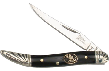 Image of Frost Toothpick Cape Buf Horn Folding Knife, Mirror SS Long Clip Blade, Buffalo Horn Handle, SW-109CBH