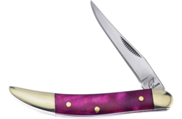 Image of Frost Toothpick Purple MOP Folding Knife, 3in Closed, Mirror Stainless Long Clip Blade, Purple Mother Of Pearl Handle, OC-109P/MOP