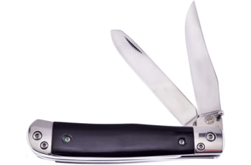 Image of Frost Trapper Buffalo Horn Folding Knife, 4.13in Closed, Mirror 440 Stainless Clip/Spey Blades, Buffalo Horn Handle, OC-173BH